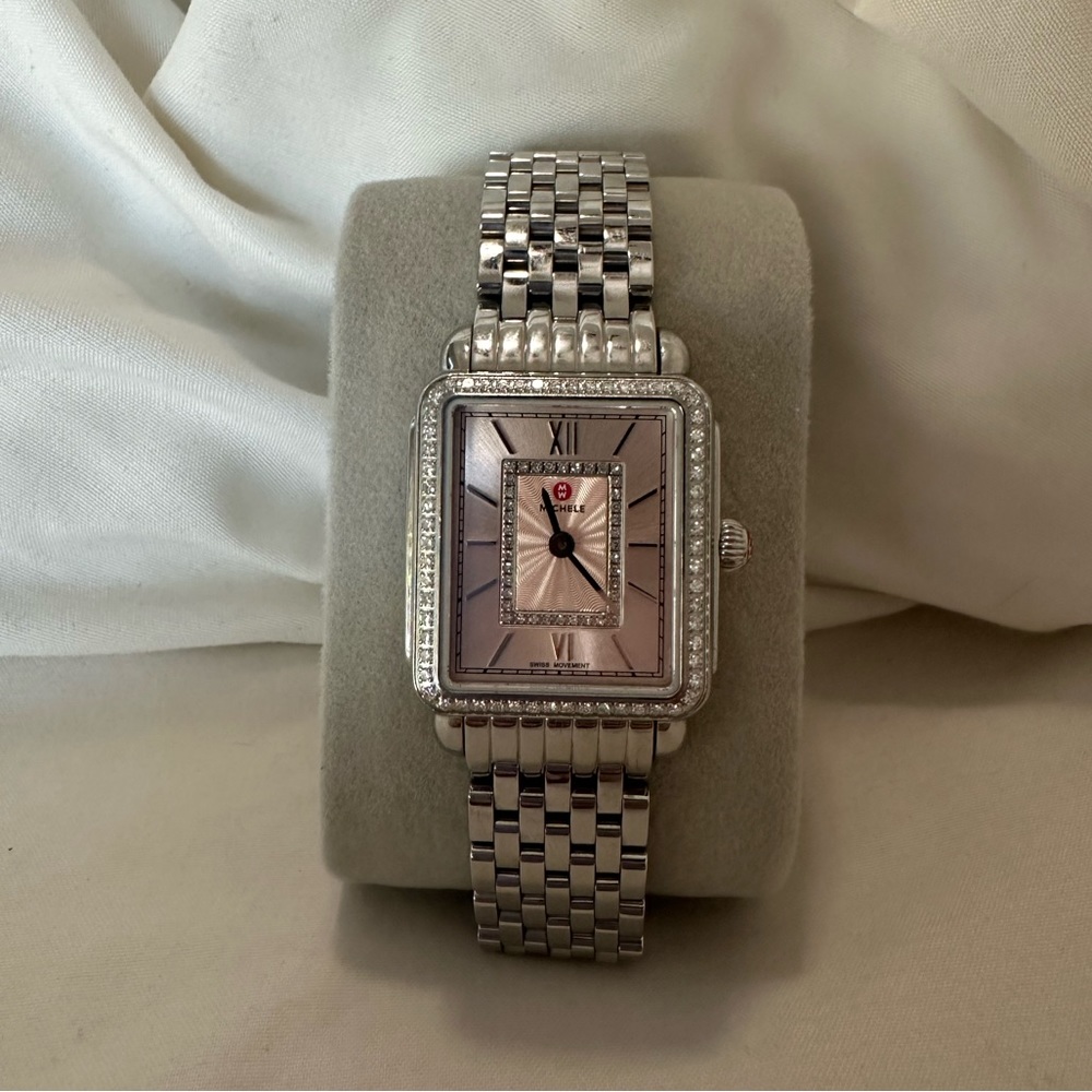 Michele Deco II Pink Face with Diamonds